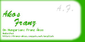 akos franz business card