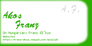 akos franz business card